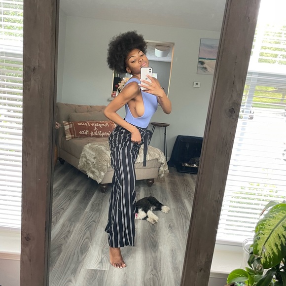 Black And White Flare Pants - Picture 10 of 15